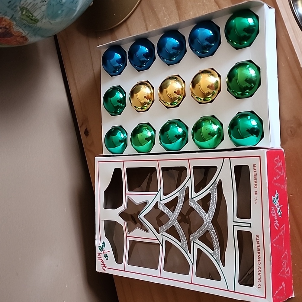 Vintage glass ornaments